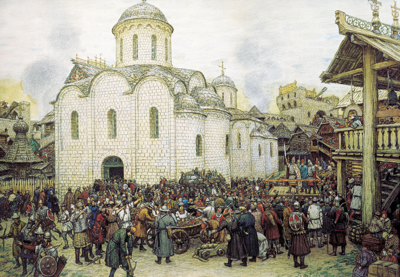 Москва конца 14 века. Васнецов